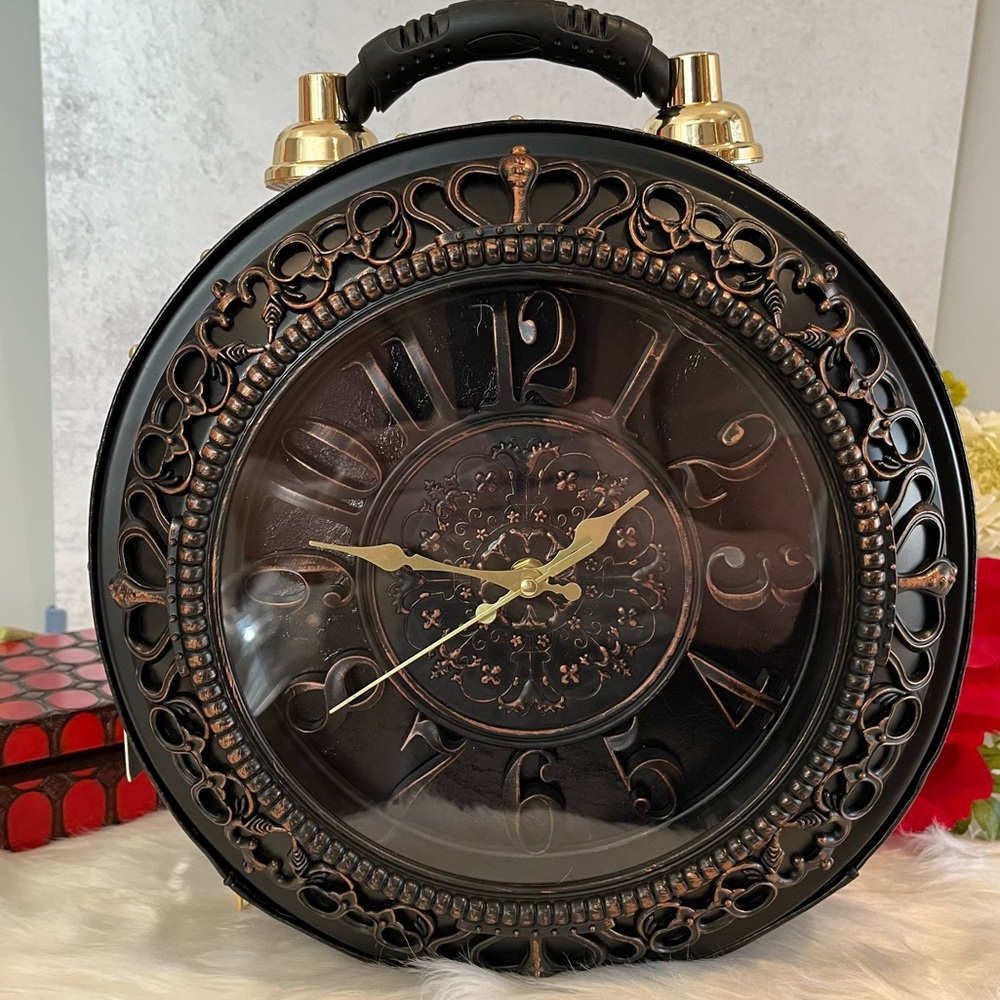NWT Steampunk Crossbody Large Shoulder Working Clock Purse or Home Decor… - Picture 2 of 16